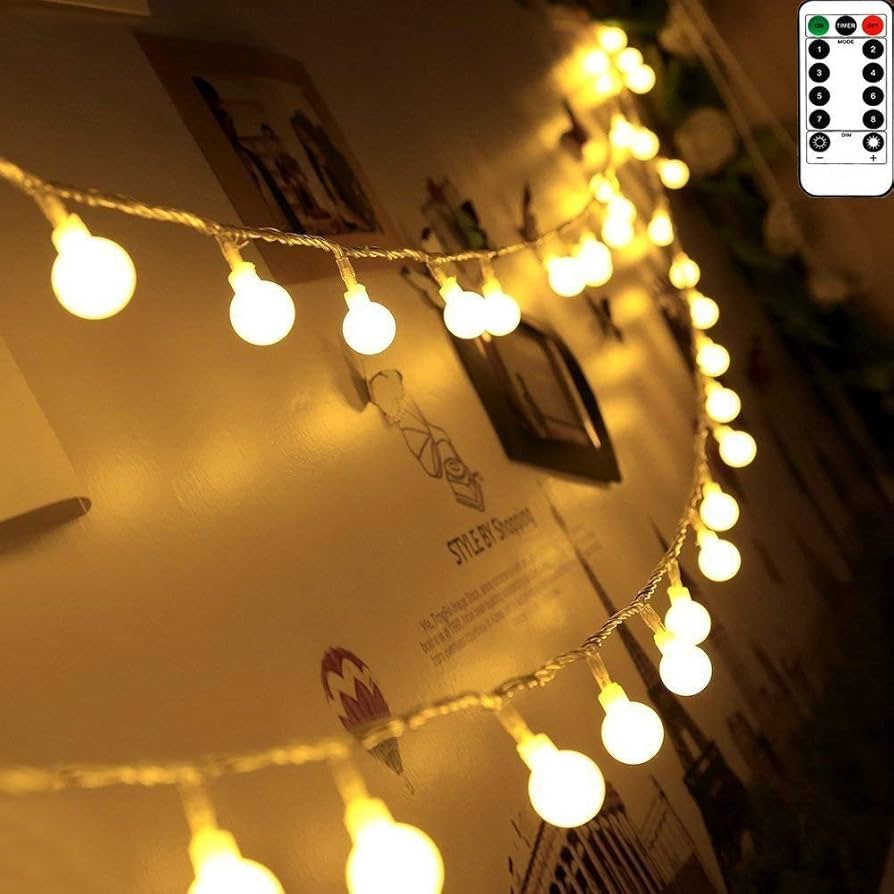 ホワイトLEDストリングライト 大人気！5cm球 6m 20灯 裸電球ホワイトタイプ LEDストリング